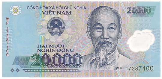 Вьетнам Полимерные 20 000 донгов 2017 banknote, 20000₫, лицо